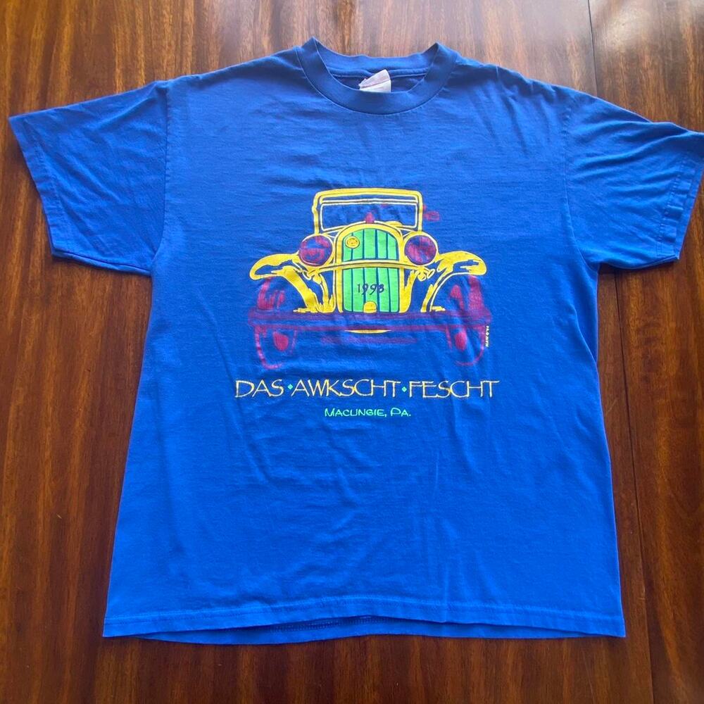Vintage 1998 Das Awkscht Fescht Macungie Pennsylvania Memorial Tee Size Large